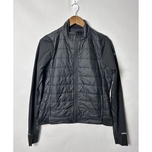 PrAna Insulated Ice Flow Jacket Womens Medium Black Quilted Running Athletic